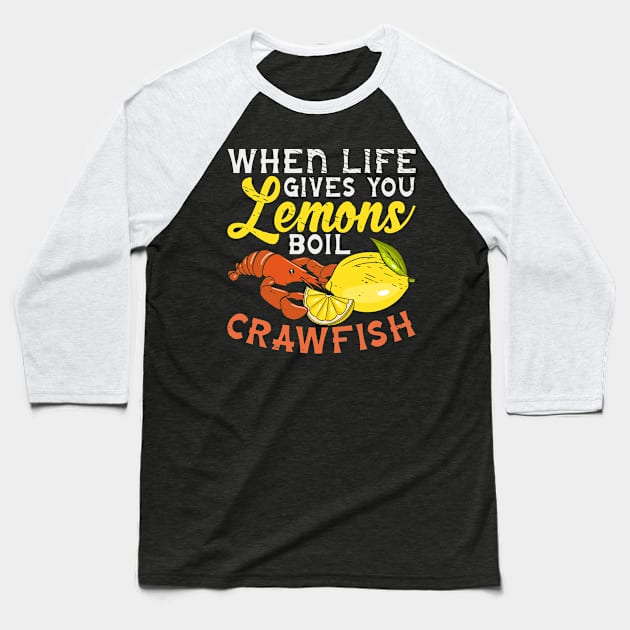 Crawfish Lovers Crustacean Dish Seafoods Baseball T-Shirt by Tom´s TeeStore
